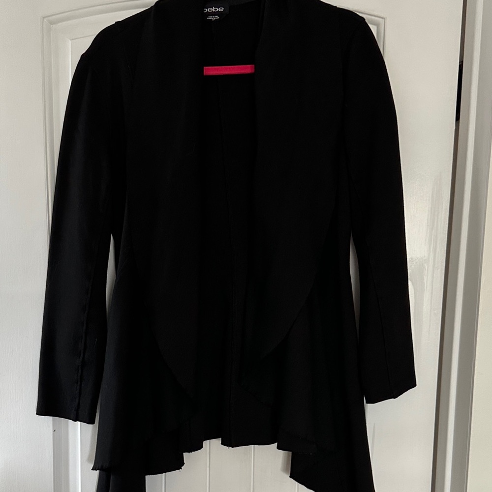 Bebe Women's Elegant peplum Black Blazer size small